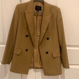 Massimo Dutti Wool Blazer Camel
